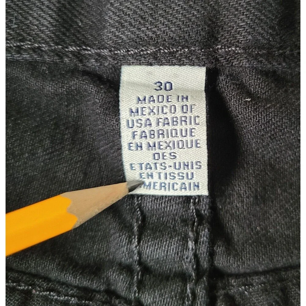 True Religion Straight Black Jeans Men's 30x32 USA Fabric Mexico Flap Pocket